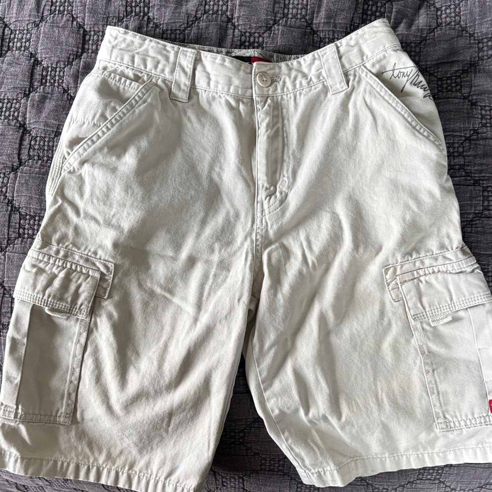 Tony Hawk Cream Cargo Shorts for Kids